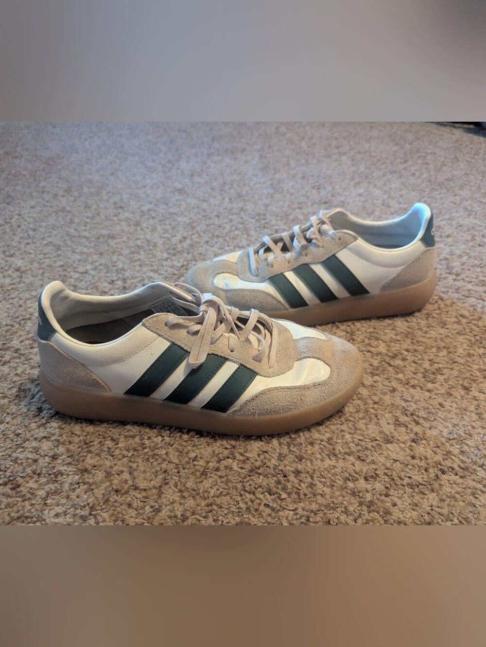Adidas Barreda Decode Sneakers in White and Dark Green